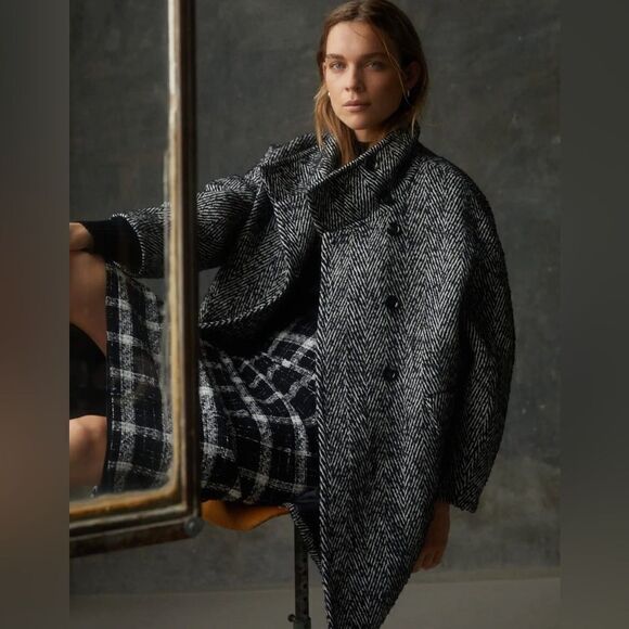 Mango Wool Blend Coat New - Picture 9 of 11